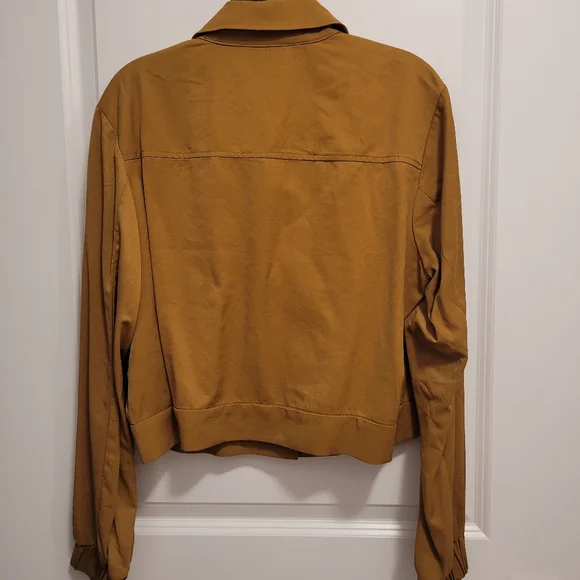 Tan Cropped Jacket - Picture 3 of 3